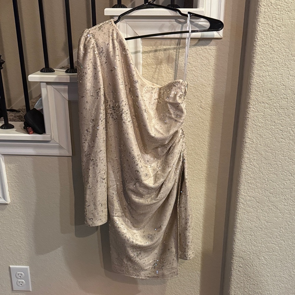 Off the Shoulder Cream Dress